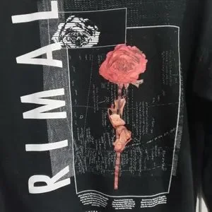 Empyre Tops Empyre Primal Rose Black Hoodie Poshmark
